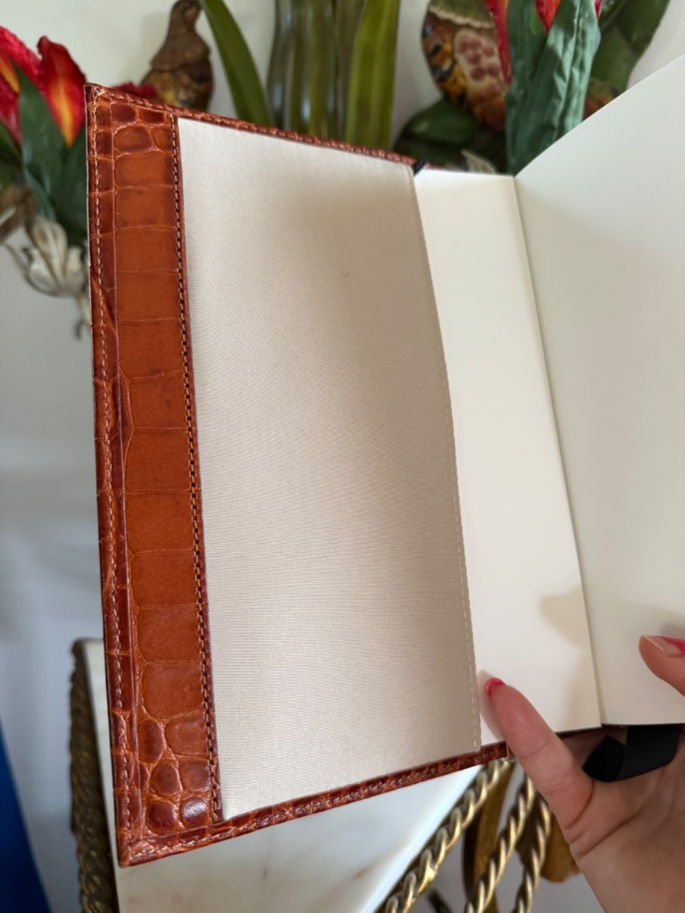 🤩 🤎 NWT Brahmin Sample Chestnut Baypoint Leather Journal Notebook 🤎🤩 - Picture 7 of 9